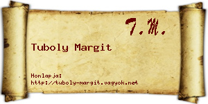 Tuboly Margit névjegykártya