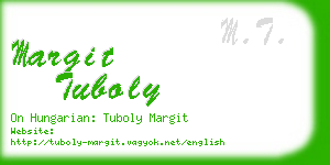 margit tuboly business card